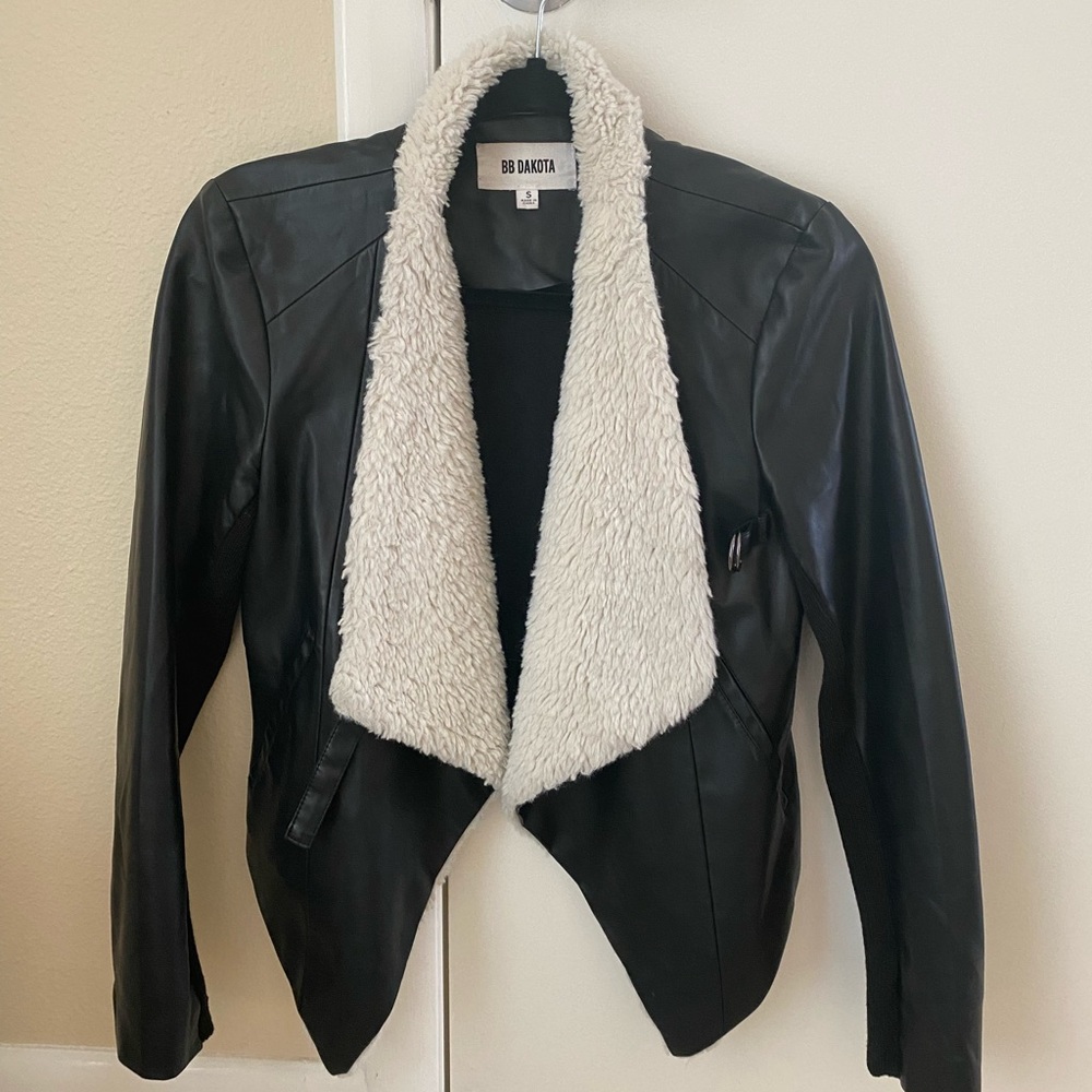Urban Outfitters leather jacket with Sherpa
